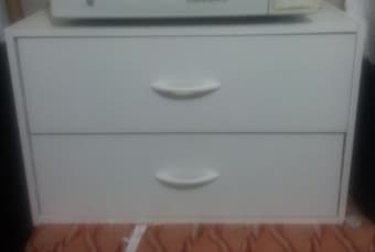 2 drawer cabinet (White) 1