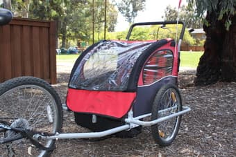 DOUBLE BABY BICYCLE BIKE TRAILER/STROLLER ($70)Moving Sale 2