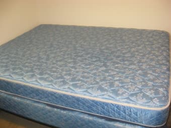 forsale: Queen mattress+box spring+metal frame for $175 1