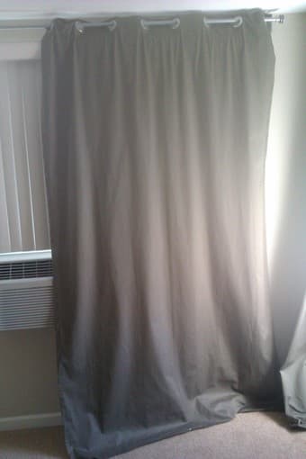 Curtains and rail - $35 1