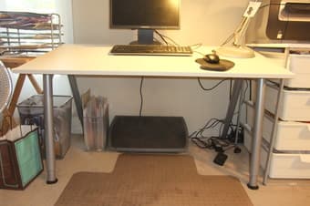 Moving sale - ikea tables, kitchen cart/ computer station, printer 2