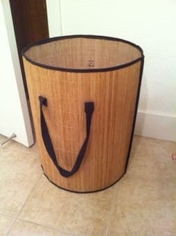 !!!moving sale!!! trash can, bamboo laundry basket, bedrest cushion 2