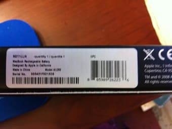 $45 APPLE MACBOOK 13.3" ALUM RECHARGEABLE BATTERY A1280 2