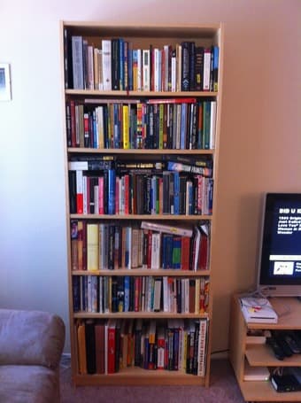 Black-Brown Shelving Unit - $75 1