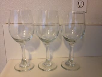 White wine glasses, 3, for sale 1