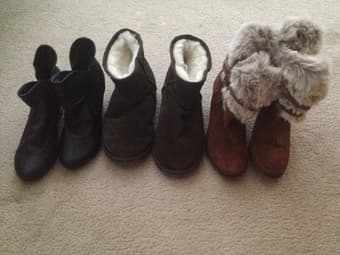 Three pairs of boots (sz 7.5 and 8, fit like 7.5)! 2