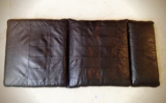 IKEA black leather POÄNG CHAIR CUSHION - $20 1