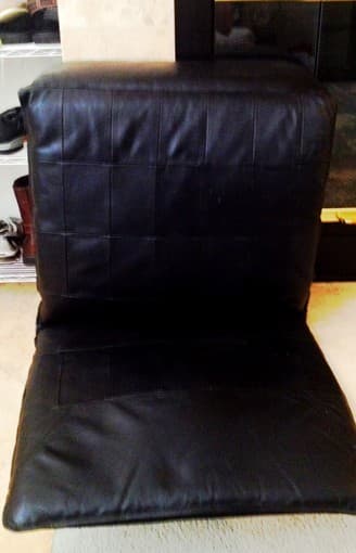 IKEA black leather POÄNG CHAIR CUSHION - $20 2