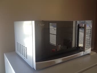 Moving Sale - microwave, table, shelf, tv stand 1