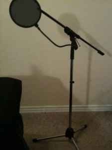 M Audio BX8a powered monitors and proline microphone stand (black) 2