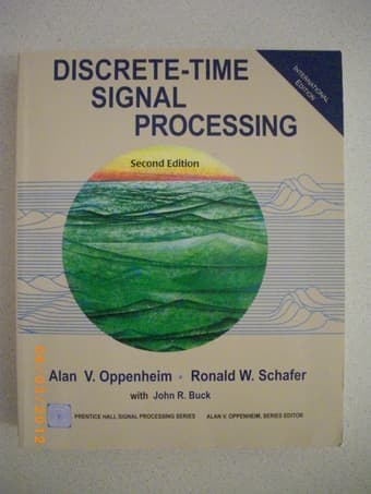 Discrete-time signal processing 2nd edition by Oppenheim and Schafer 1