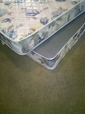 Comfortable double bed, mattress and bed frame for $50 3