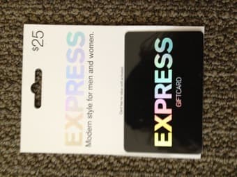 $25 value Express gift card for $20 1