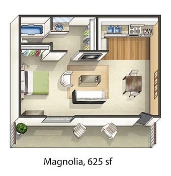 $995/mo Studio in Palo Alto 1