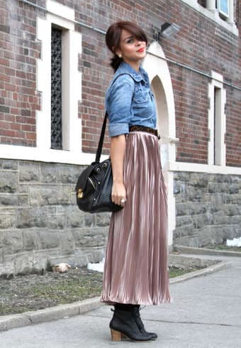 American Apparel Long Accordion-Pleat Skirt - $55 1