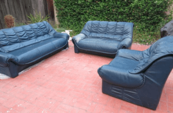 leather sofa set- 4 pieces 1
