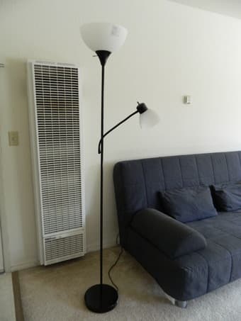 leaving sale IKEA sofa bed & lamp stand 3