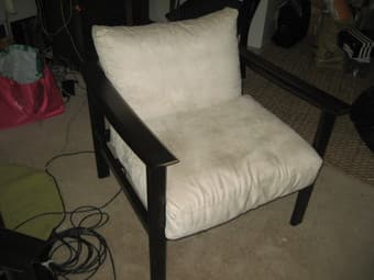 Scandinavian Designs Microfiber Couch and matching chairs - $750 3