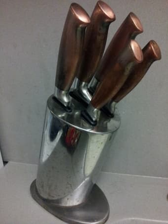 Stainless Steel Kitchen Knives Block Set 1