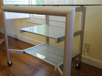Beautiful glass and metal table 3