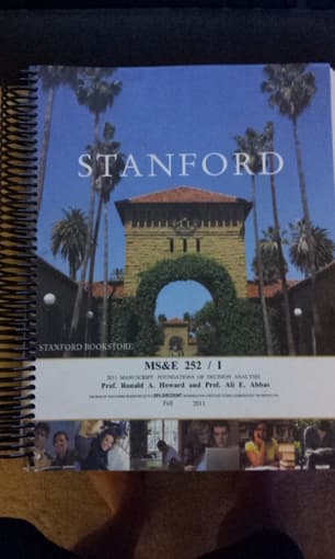 $90 Decision Analysis (MS&E252) course reader for sale 1