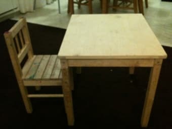Selling Ikea wooden Children's tables & chairs 1