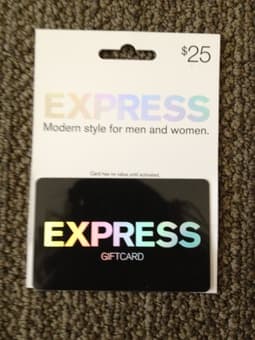 EXPRESS gift card $25 value only $20 1