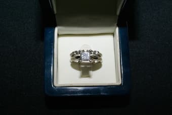 Engagement and Wedding Ring / Anniversary Band - Beautiful! 2