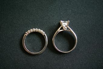 Engagement and Wedding Ring / Anniversary Band - Beautiful! 3