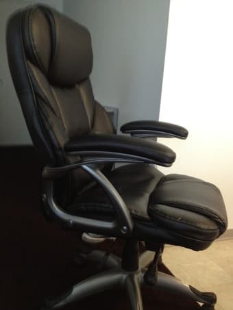 bonded leather boss chair - like new, super comfortable $100 2