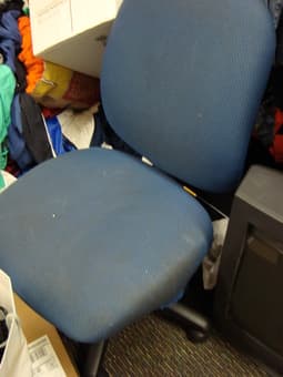FREE STUFF AT BACK OF OLD UNION-TVs, lamps, rolly chairs, books 2