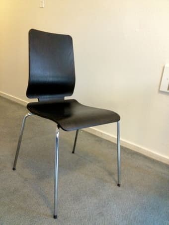 IKEA Stainless steel & glass top dining table with 4 chairs ($200) 3