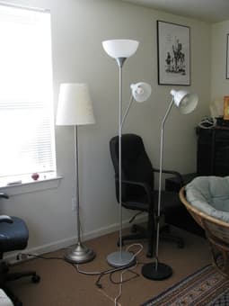 Mattress, Office chairs, lamps, HP printers, ikea sleeping pad 2