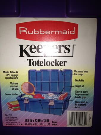 Storage bin - Rubbermaid storage chest with lid 1