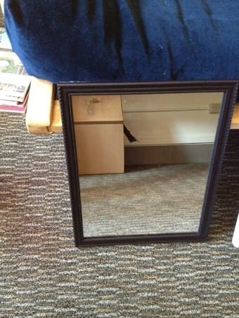 Small mirror ($5) and two plastic glasses ($1/each) 1