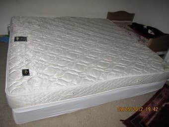 KIng Size mattress with two twin spring box-$50 1