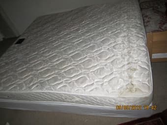 KIng Size mattress with two twin spring box-$50 2