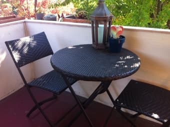 Deck table and chairs - $40 1