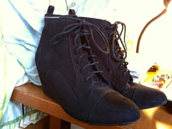 Zara black ankle boots for sale, $20 1
