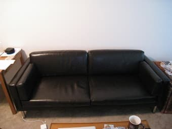 2.5 seat leather Sofa and 2 seat Sofa Bed 1