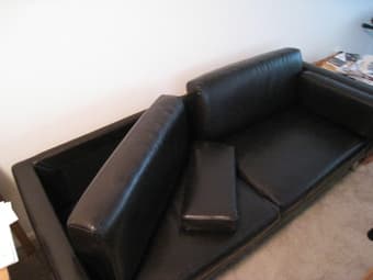 2.5 seat leather Sofa and 2 seat Sofa Bed 2