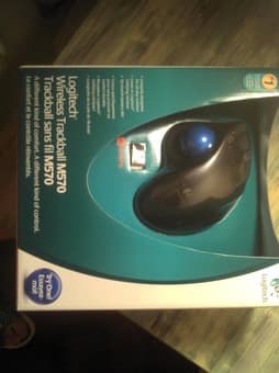 brand new logitech mouse, wireless trackball M570 $45 1