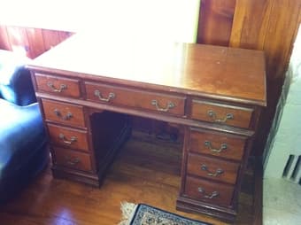 Solid wood desk $70 1