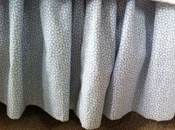 Periwinkle linens for two twin beds 2