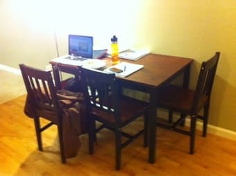 Dining table set with 4 chairs 1