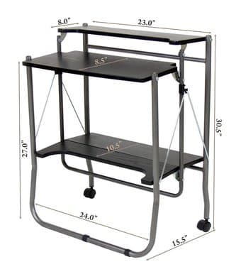 Computer Study Writing Desk, Black 1