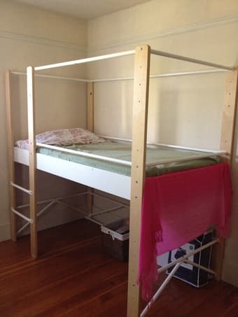 Adjustable loft bed!! $100 (includes mattress) 1