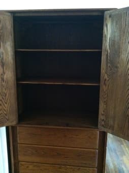 solid oak wardrobe/armoire - $150 (palo alto) 2