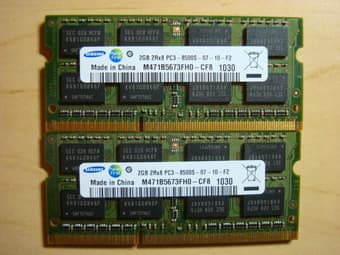 Samsung 2GB X 2 DDR3 1067 MHz RAM for $10 1