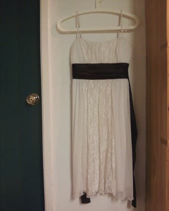 formal dresses (s), brown pumps (sz 7) 1